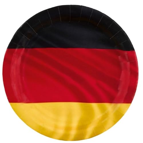 CREATIV DISCOUNT NEU Papp-Teller Deutschland, ca. 23cm, 8 Stück CREATIV DISCOUNT NEU Papp-Teller Deutschland, ca. 23cm, 8 Stück von CREATIV DISCOUNT