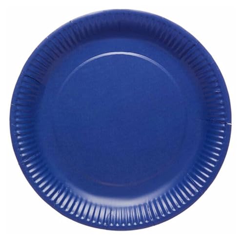 CREATIV DISCOUNT NEU Papp-Teller rund, ca. 23cm, dunkelblau, 8 Stück von CREATIV DISCOUNT