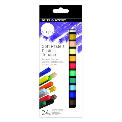 CREATIV DISCOUNT NEU Simply Pastellkreiden Set mit 24 weichen Pastellkreiden von CREATIV DISCOUNT
