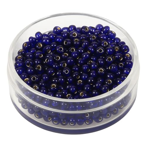 CREATIV DISCOUNT Rocailles/Seedbeads mit Silbereinzug, dunkelblau, 2,6mm Durchmesser, ca. 600 Stück, für Schmuckherstellung, zum Weben, Fädeln, Sticken, 16g CREATIV DISCOUNT Rocailles/Seedbeads mit Silbereinzug, dunkelblau, 2,6mm Durchmesser, ca. 600 Stück, für Schmuckherstellung, zum Weben, Fädeln, Sticken, 16g von CREATIV DISCOUNT