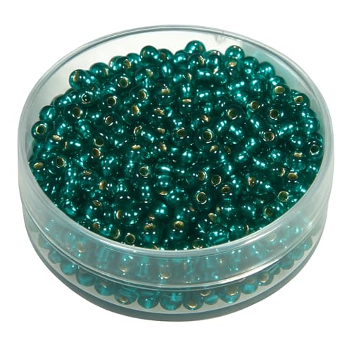 CREATIV DISCOUNT Rocailles/Seedbeads mit Silbereinzug, jade, 2,6mm Durchmesser, ca. 600 Stück, für Schmuckherstellung, zum Weben, Fädeln, Sticken, 16g CREATIV DISCOUNT Rocailles/Seedbeads mit Silbereinzug, jade, 2,6mm Durchmesser, ca. 600 Stück, für Schmuckherstellung, zum Weben, Fädeln, Sticken, 16g von CREATIV DISCOUNT
