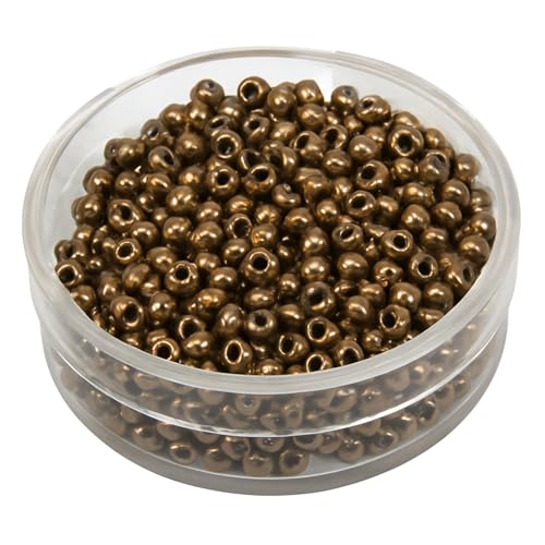 CREATIV DISCOUNT Rocailles/Seedbeads mit Silbereinzug, kupfer, 2,6mm Durchmesser, ca. 600 Stück, für Schmuckherstellung, zum Weben, Fädeln, Sticken, 16g CREATIV DISCOUNT Rocailles/Seedbeads mit Silbereinzug, kupfer, 2,6mm Durchmesser, ca. 600 Stück, für Schmuckherstellung, zum Weben, Fädeln, Sticken, 16g von CREATIV DISCOUNT