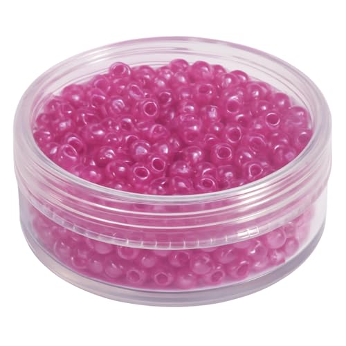 CREATIV DISCOUNT Rocailles/Seedbeads mit Silbereinzug, pink, 2,6mm Durchmesser, ca. 600 Stück, für Schmuckherstellung, zum Weben, Fädeln, Sticken, 16g CREATIV DISCOUNT Rocailles/Seedbeads mit Silbereinzug, pink, 2,6mm Durchmesser, ca. 600 Stück, für Schmuckherstellung, zum Weben, Fädeln, Sticken, 16g von CREATIV DISCOUNT