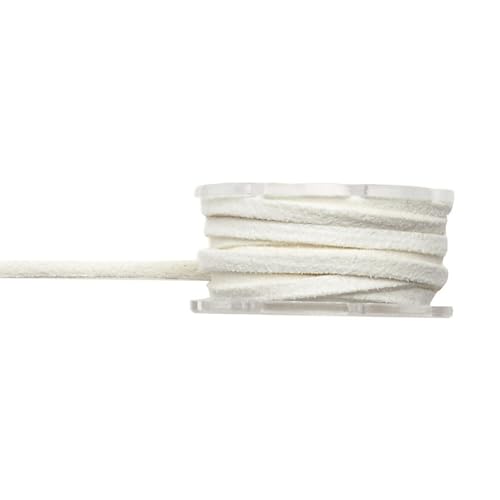 CREATIV DISCOUNT Velour-Lederband-Rolle, 3 mm / 2 m, flach, beige von CREATIV DISCOUNT