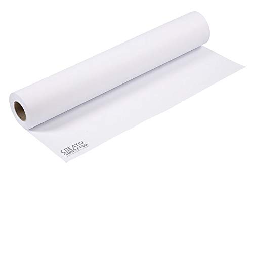 CREATIV DISCOUNT Zeichenpapier, 120 g/m², weiß, 1 Rolle, 60cm x 10m von CREATIV DISCOUNT