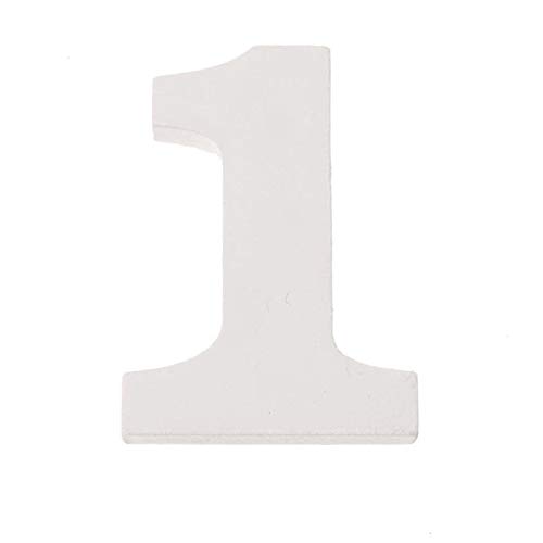 Creative Discount® MDF Zahlen weiß 5,5x0,9cm, 1 von CREATIV DISCOUNT