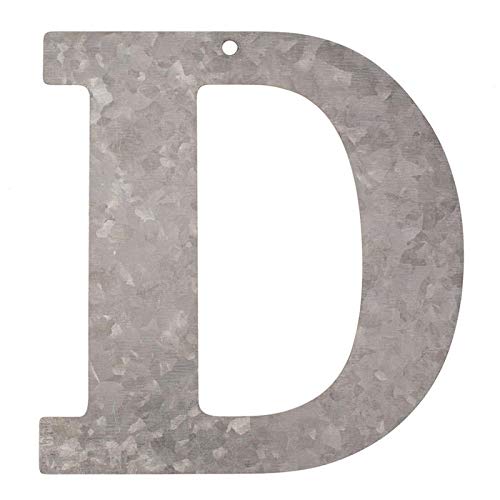 Creative Discount® Metall-Buchstabe verzinkt, 12x0,1cm, D von CREATIV DISCOUNT