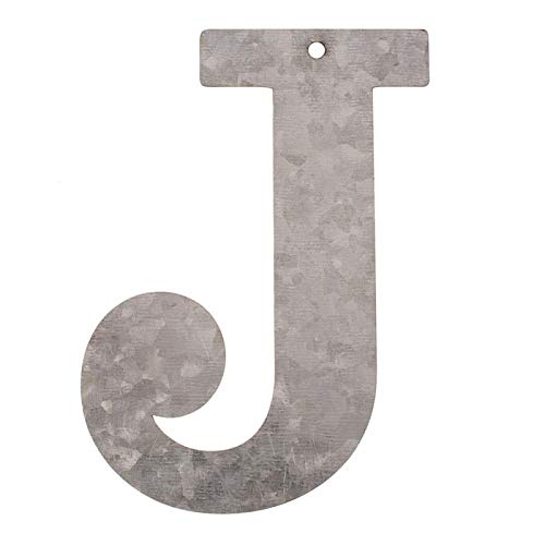 Creative Discount® Metall-Buchstabe verzinkt, 12x0,1cm, J von CREATIV DISCOUNT
