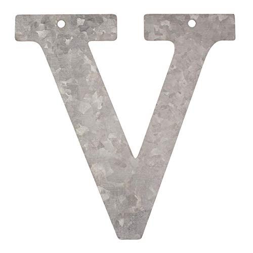 Creative Discount® Metall-Buchstabe verzinkt, 12x0,1cm, V von CREATIV DISCOUNT