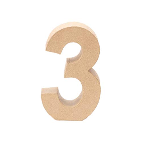 Creative Discount® Papp-Zahl 3, 17,5x5,5cm von CREATIV DISCOUNT