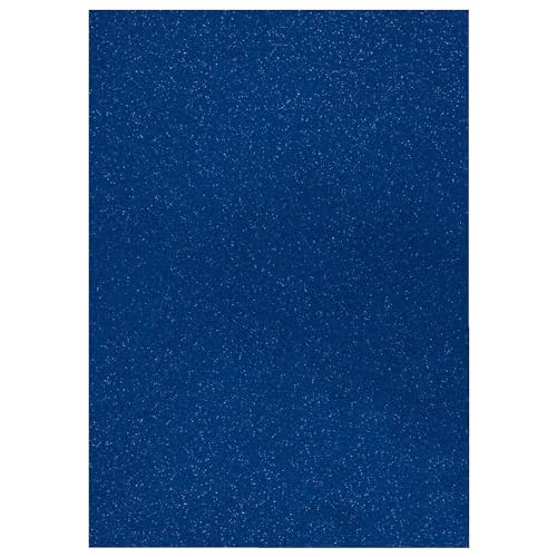 Glitter-Karton, 200 g/qm, einseitig mit Glitzer, DIN A4, Dunkelblau Glitter-Karton, 200 g/qm, einseitig mit Glitzer, DIN A4, Dunkelblau von CREATIV DISCOUNT