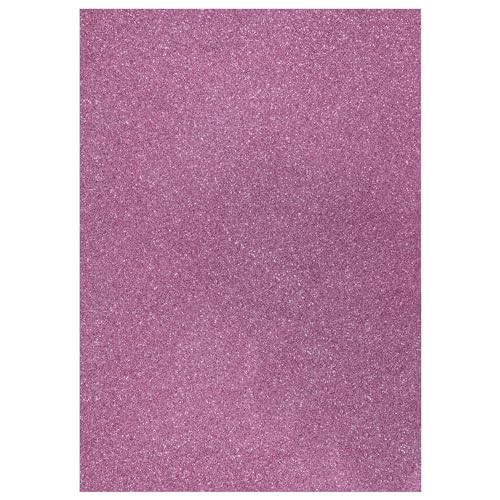 Glitter-Karton, 200 g/qm, einseitig mit Glitzer, DIN A4, Lavendel von CREATIV DISCOUNT