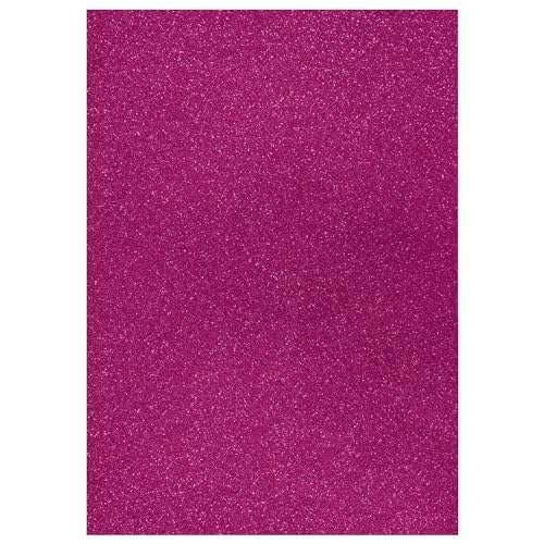 Glitter-Karton, 200 g/qm, einseitig mit Glitzer, DIN A4, Lila von CREATIV DISCOUNT