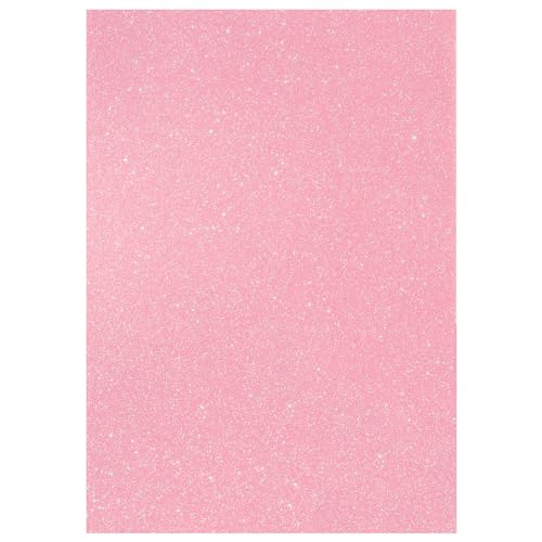 Glitter-Karton, 200 g/qm, einseitig mit Glitzer, DIN A4, Rosa Irisierend Glitter-Karton, 200 g/qm, einseitig mit Glitzer, DIN A4, Rosa Irisierend von CREATIV DISCOUNT
