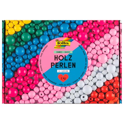 Holzperlen Jumbo Pack Basic, 1 kg, ca. 2000 Perlen, 1-1,8cm Holzperlen Jumbo Pack Basic, 1 kg, ca. 2000 Perlen, 1-1,8cm von CREATIV DISCOUNT