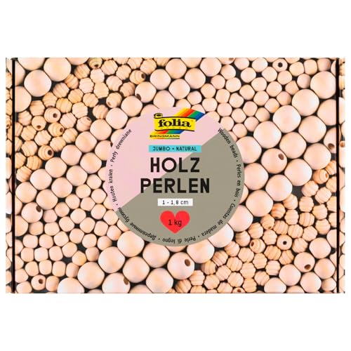 Holzperlen Jumbo Pack Natural, 1 kg, ca. 2200 Perlen, 1-1,8cm Holzperlen Jumbo Pack Natural, 1 kg, ca. 2200 Perlen, 1-1,8cm von CREATIV DISCOUNT