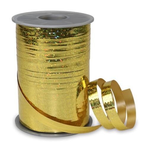 Kräuselband/Geschenkband Holly, 10 mm x 200 m, Gold von CREATIV DISCOUNT