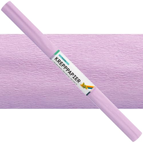 Krepppapier-Rollen, nassfest, 50 cm x 2,5 m, 1 Rolle, flieder von CREATIV DISCOUNT