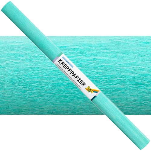 Krepppapier-Rollen, nassfest, 50 cm x 2,5 m, 1 Rolle, mint von CREATIV DISCOUNT