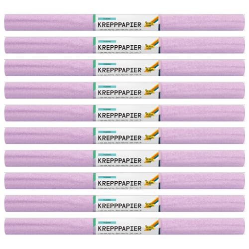 Krepppapier-Rollen, nassfest, 50 cm x 2,5 m, 10 Rollen, flieder Krepppapier-Rollen, nassfest, 50 cm x 2,5 m, 10 Rollen, flieder von CREATIV DISCOUNT
