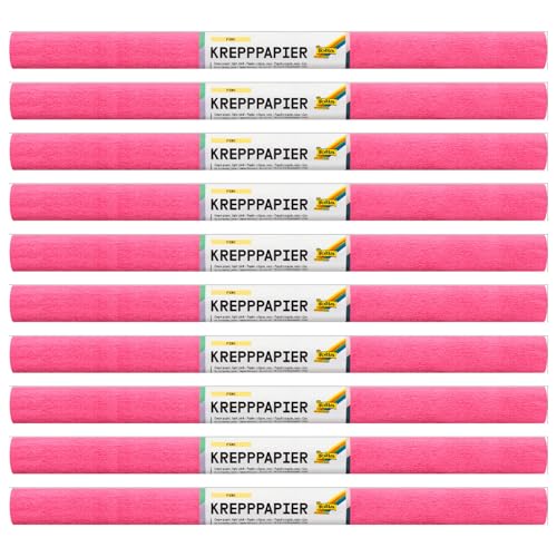 Krepppapier-Rollen, nassfest, 50 cm x 2,5 m, 10 Rollen, pink Krepppapier-Rollen, nassfest, 50 cm x 2,5 m, 10 Rollen, pink von CREATIV DISCOUNT