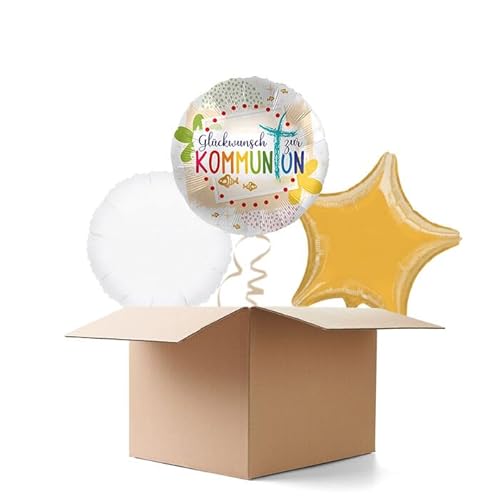 NEU Ballongrüße Glückwunsch zur Kommunion, 3 Ballons NEU Ballongrüße Glückwunsch zur Kommunion, 3 Ballons von CREATIV DISCOUNT