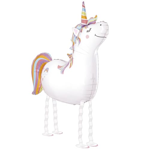 NEU Folienballon Airwalker Einhorn, weiß, 81x91cm NEU Folienballon Airwalker Einhorn, weiß, 81x91cm von CREATIV DISCOUNT