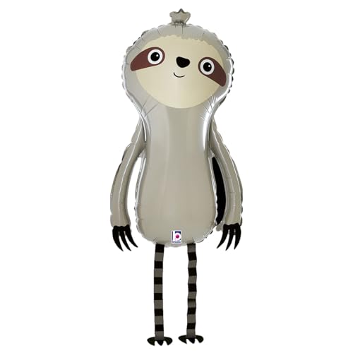 NEU Folienballon Airwalker Faultier, grau, 40x94cm von CREATIV DISCOUNT