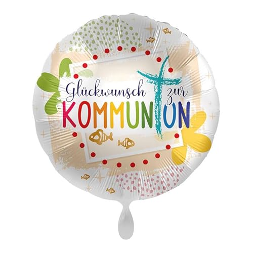 NEU Folienballon - Glückwunsch zur Kommunion - ca. 45cm Durchmesser von CREATIV DISCOUNT