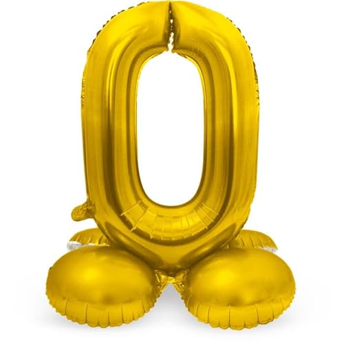 NEU Folienballon Große Zahl 0, mit Standfuß, Gold, ca. 72cm, Zahlenballon NEU Folienballon Große Zahl 0, mit Standfuß, Gold, ca. 72cm, Zahlenballon von CREATIV DISCOUNT