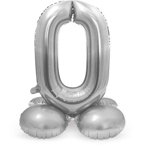 NEU Folienballon Große Zahl 0, mit Standfuß, Silber, ca. 72cm, Zahlenballon NEU Folienballon Große Zahl 0, mit Standfuß, Silber, ca. 72cm, Zahlenballon von CREATIV DISCOUNT