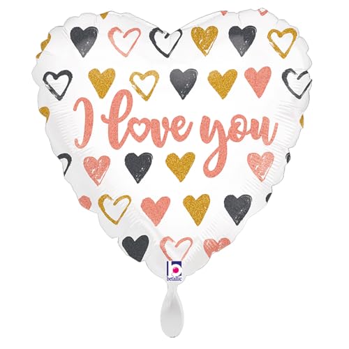 NEU Folienballon Herz I Love You Rosé-Gold, 36x36cm NEU Folienballon Herz I Love You Rosé-Gold, 36x36cm von CREATIV DISCOUNT