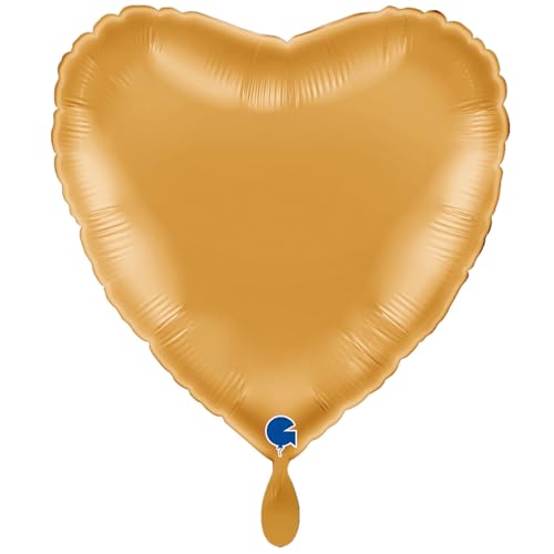 NEU Folienballon Herzballon, ca. 43cm, unifarben, gold von CREATIV DISCOUNT