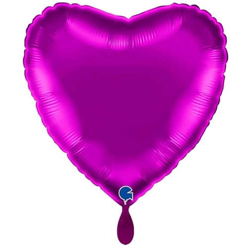NEU Folienballon Herzballon, ca. 43cm, unifarben, lila von CREATIV DISCOUNT