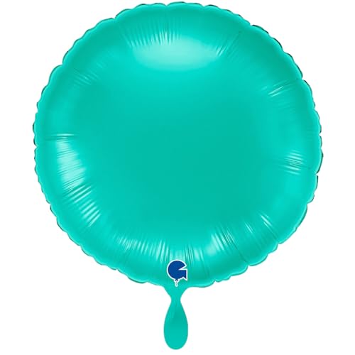 NEU Folienballon rund, ca. 38cm, unifarben, türkis von CREATIV DISCOUNT