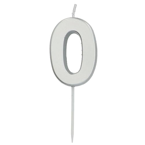 NEU Geburtstags-Kerze Zahl 0, ca. 5cm, silber, Zahlenkerze NEU Geburtstags-Kerze Zahl 0, ca. 5cm, silber, Zahlenkerze von CREATIV DISCOUNT