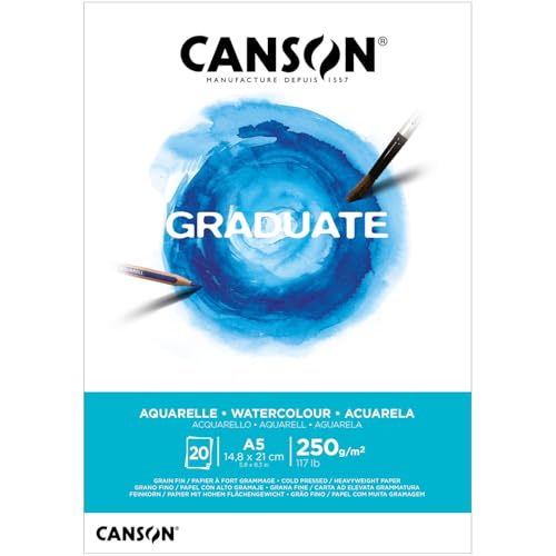 NEU Graduate Aquarellpapier Block, DIN A5, 20 Blatt, 250 g/m² NEU Graduate Aquarellpapier Block, DIN A5, 20 Blatt, 250 g/m² von CREATIV DISCOUNT