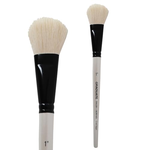 NEU Graduate Pinsel Weißes Ziegenhaar, Verwascher oval, kurzstielig, Gr. 1“ von CREATIV DISCOUNT