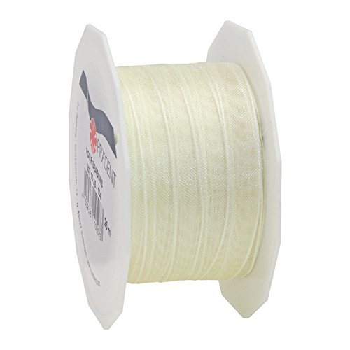 NEU Organzaband, 10mm x 25m, Creme NEU Organzaband, 10mm x 25m, Creme von CREATIV DISCOUNT