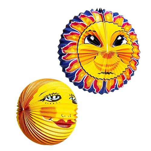 NEU Papier-Lampion-Set Sonne, 2 Lampions mit 25-30cm Durchmesser NEU Papier-Lampion-Set Sonne, 2 Lampions mit 25-30cm Durchmesser von CREATIV DISCOUNT