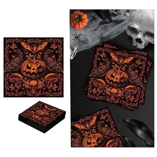 NEU Servietten Halloween Gothic Kürbis, 16x16cm, 20 Stück NEU Servietten Halloween Gothic Kürbis, 16x16cm, 20 Stück von CREATIV DISCOUNT