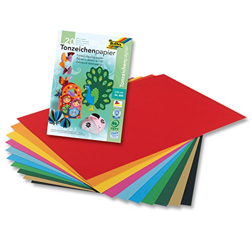 NEU Tonpapier, 20 Bogen, 10 Farben, DIN A4 von CREATIV DISCOUNT