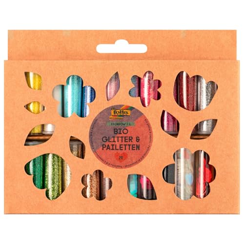 Organic Bio Glitter & Pailletten Set, 20-teilig Organic Bio Glitter & Pailletten Set, 20-teilig von CREATIV DISCOUNT
