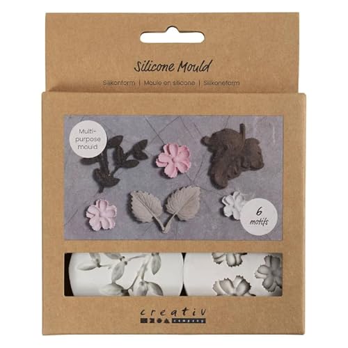 Silikonform/Gießform, Blätter und Blüten, 1,8-4,5 cm, 4 Motive Silikonform/Gießform, Blätter und Blüten, 1,8-4,5 cm, 4 Motive von CREATIV DISCOUNT
