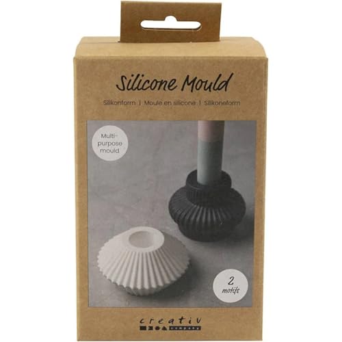 Silikonform/Gießform, Gerillte Kerzenhalter, 4 x 7 cm & 5,5 x 8 cm, 2 Stück Silikonform/Gießform, Gerillte Kerzenhalter, 4 x 7 cm & 5,5 x 8 cm, 2 Stück von CREATIV DISCOUNT