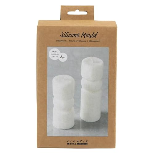 Silikonform/Gießform, Gerippter Zylinder mit Kugel, 11 x 4 cm & 14 x 4 cm, 2 Stück Silikonform/Gießform, Gerippter Zylinder mit Kugel, 11 x 4 cm & 14 x 4 cm, 2 Stück von CREATIV DISCOUNT