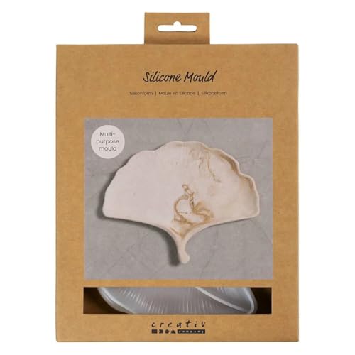 Silikonform/Gießform, Gingko-Blatt Schale, 18,5 x 14,8 x 1,5 cm von CREATIV DISCOUNT