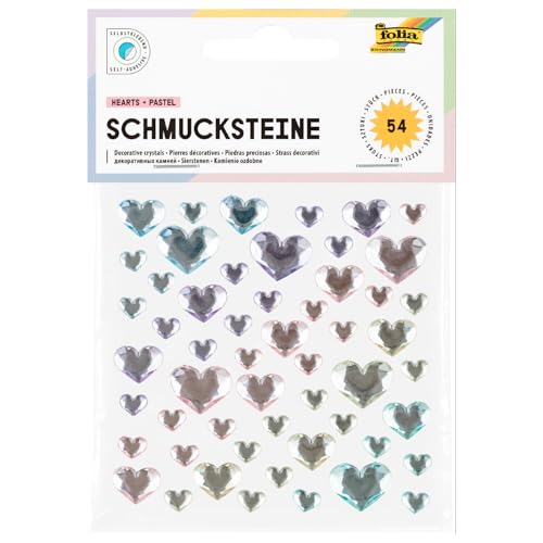 Sticker/Schmucksteine selbstklebend, Herzen Pastell, 54 Stück sortiert Sticker/Schmucksteine selbstklebend, Herzen Pastell, 54 Stück sortiert von CREATIV DISCOUNT