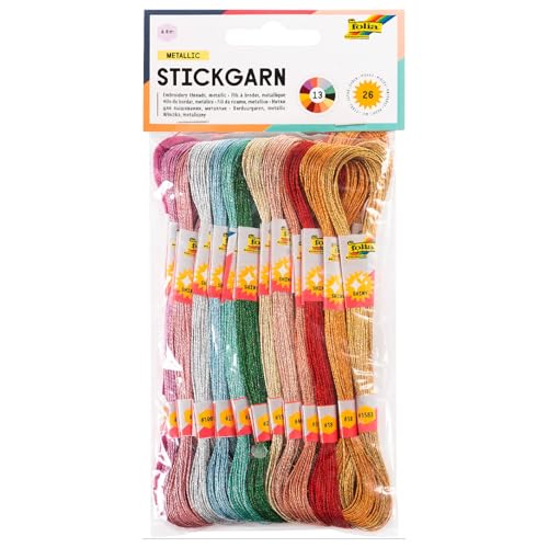 Stickgarn-Sortiment Metallic, 26 Docken à 8m, in 13 Farben sortiert Stickgarn-Sortiment Metallic, 26 Docken à 8m, in 13 Farben sortiert von CREATIV DISCOUNT