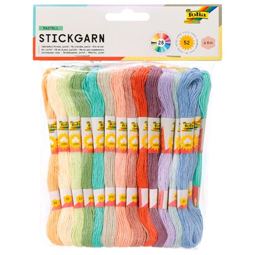 Stickgarn-Sortiment Pastell, 52 Docken à 8m, in 26 Farben sortiert Stickgarn-Sortiment Pastell, 52 Docken à 8m, in 26 Farben sortiert von CREATIV DISCOUNT